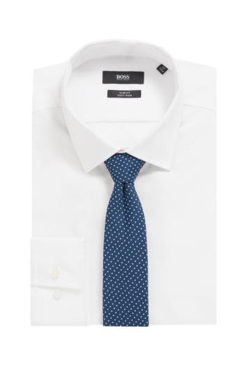 Krawaty BOSS Italian Made Patterned Głęboka Niebieskie Męskie (Pl82565)